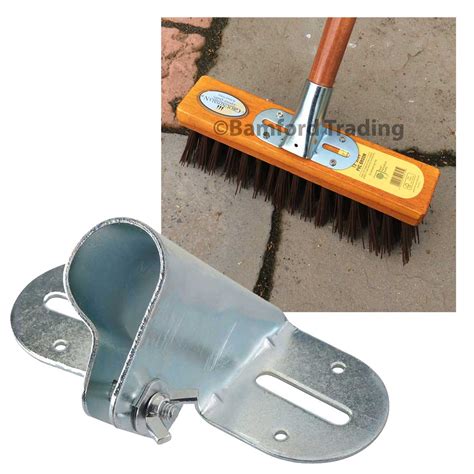 metal broom head bracket|sweeping brush handle bracket.